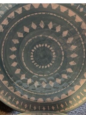Threshold Melamine turquoise blue Dinner Plate Set of 12 abstract